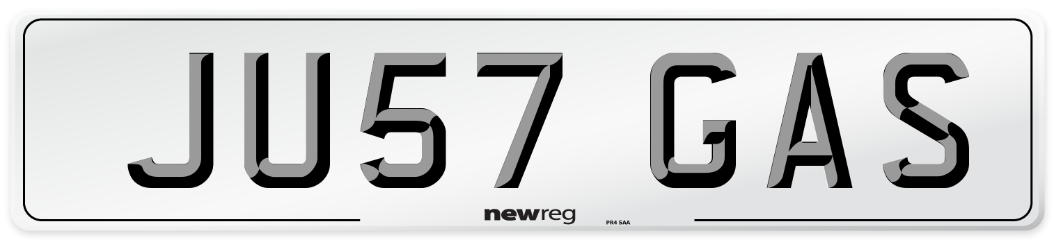 JU57 GAS Number Plate from New Reg